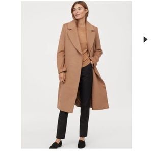 H&M khaki wool coat